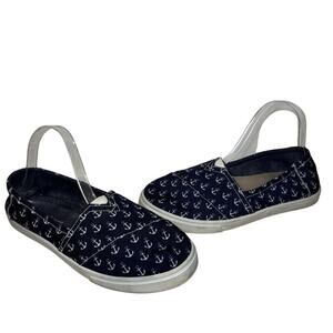 Tommy Bahama Size 8 Anchor Slip On Comfort Loafers Shoes Blue Casual